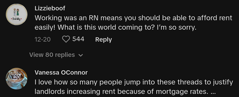 Comments on viral video of single mom explaining her landlord doubled her rent putting her at risk of homelessness.