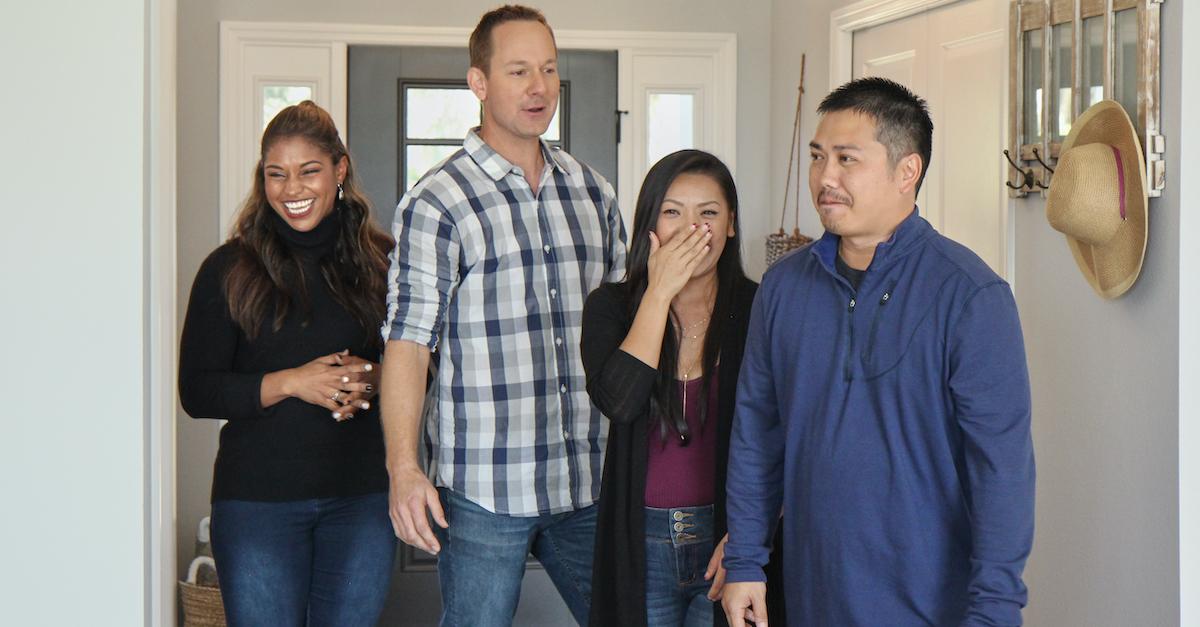 Mika and Brian show a couple the renovations on their home