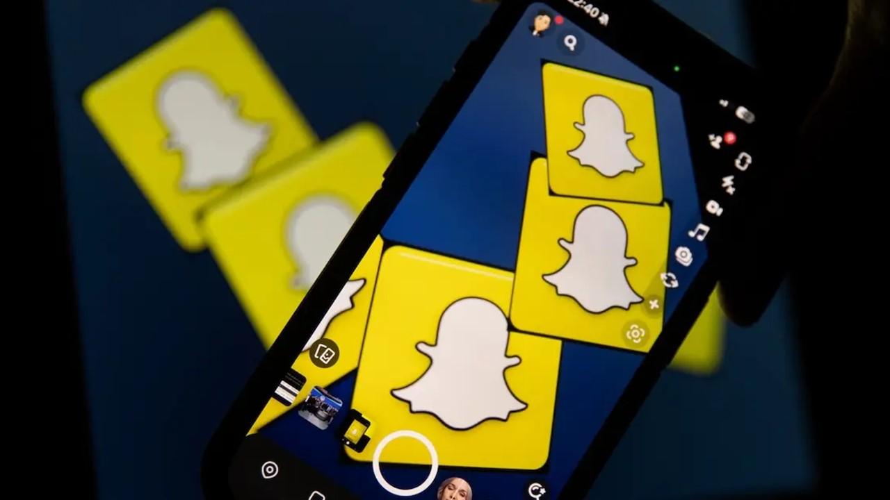 Snapchat icons on a smartphone