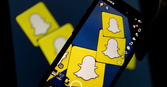 Snapchat icons on a smartphone