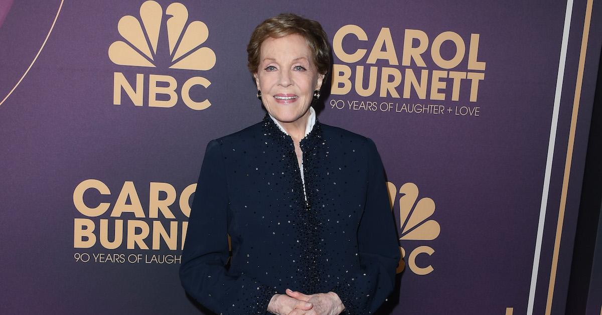 Julie Andrews arrives at the NBC's "Carol Burnett: 90 Years of Laughter + Love" Birthday Special on March 2, 2023 