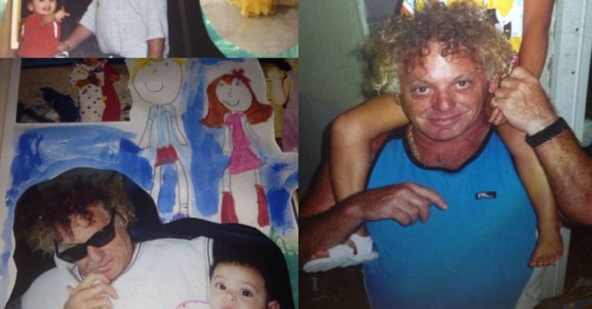 A collage of Jade Shenker's childhood photos with her father, Marc Shenker