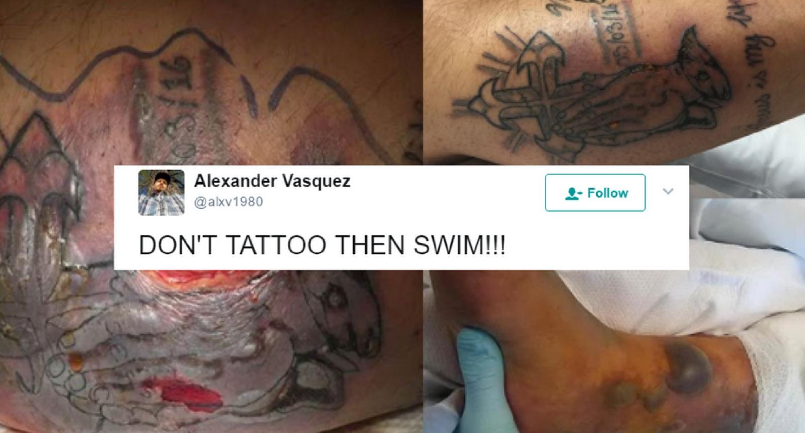Can You Swim After Getting A Tattoo Touched Up Man Dies From Swimming After Tattoo