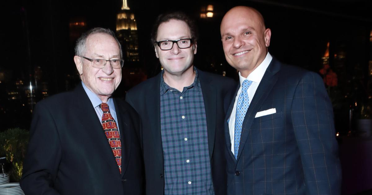 (L-R) Alan Dershowitz, his son Elon, and Arthur Aidala.