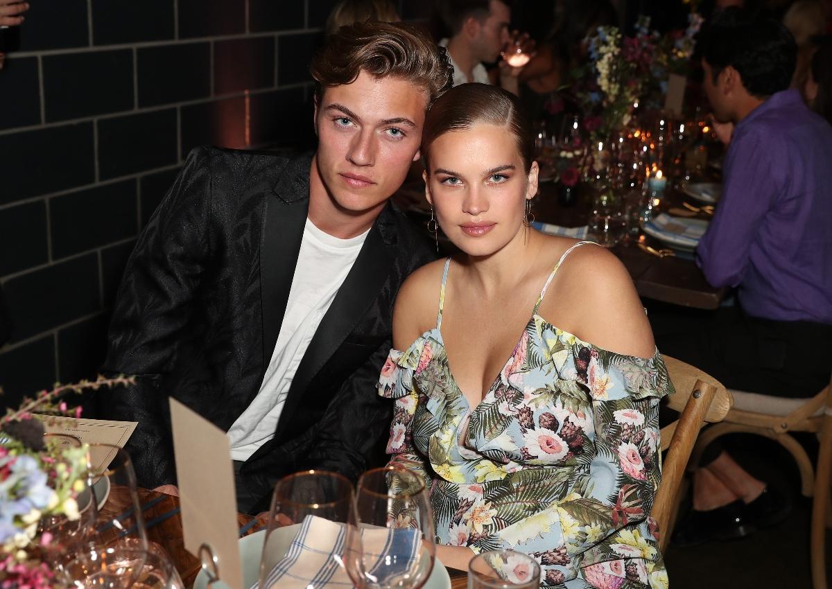 stormi bree posing with lucky blue smith