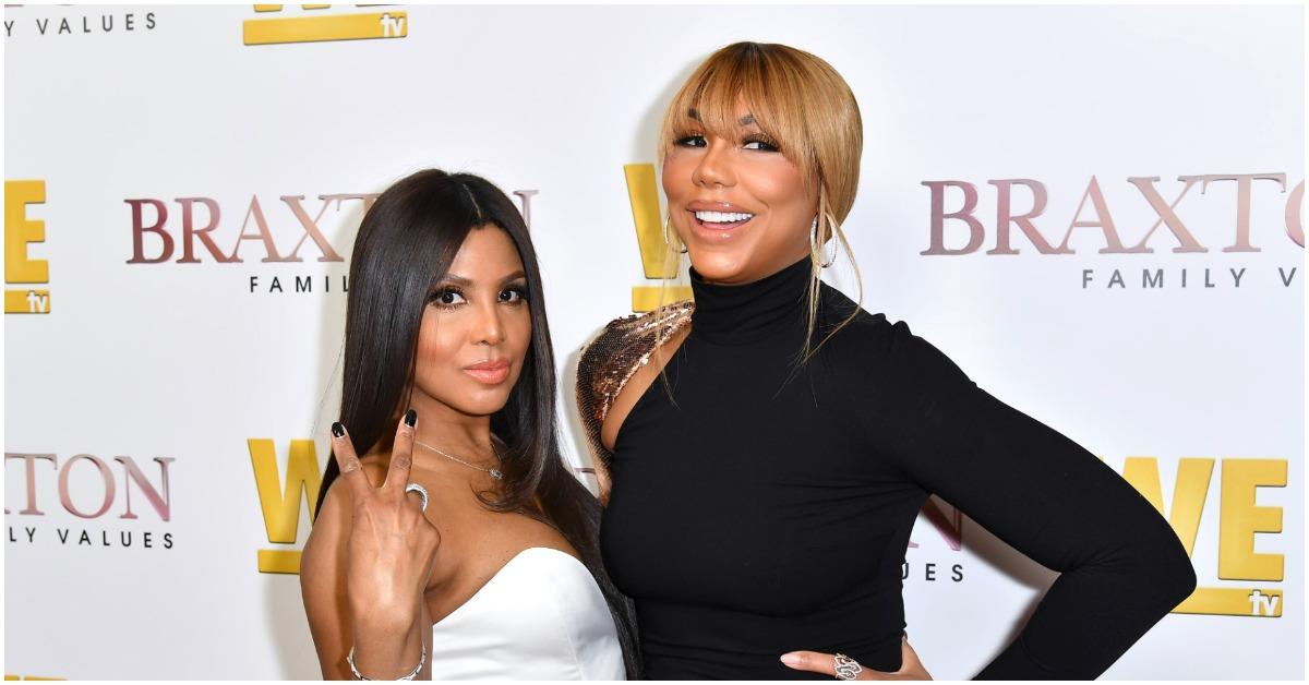 Toni Braxton and Tamar Braxton at the 'Braxton Family Values' premiere.