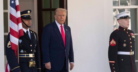 Donald Trump outside the White House.