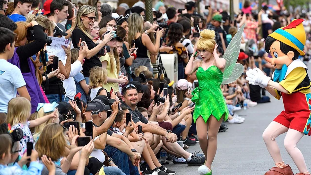 Tinkerbell at a Disney Land parade in 2019. 