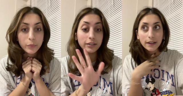 A woman describes how someone folded her laundry