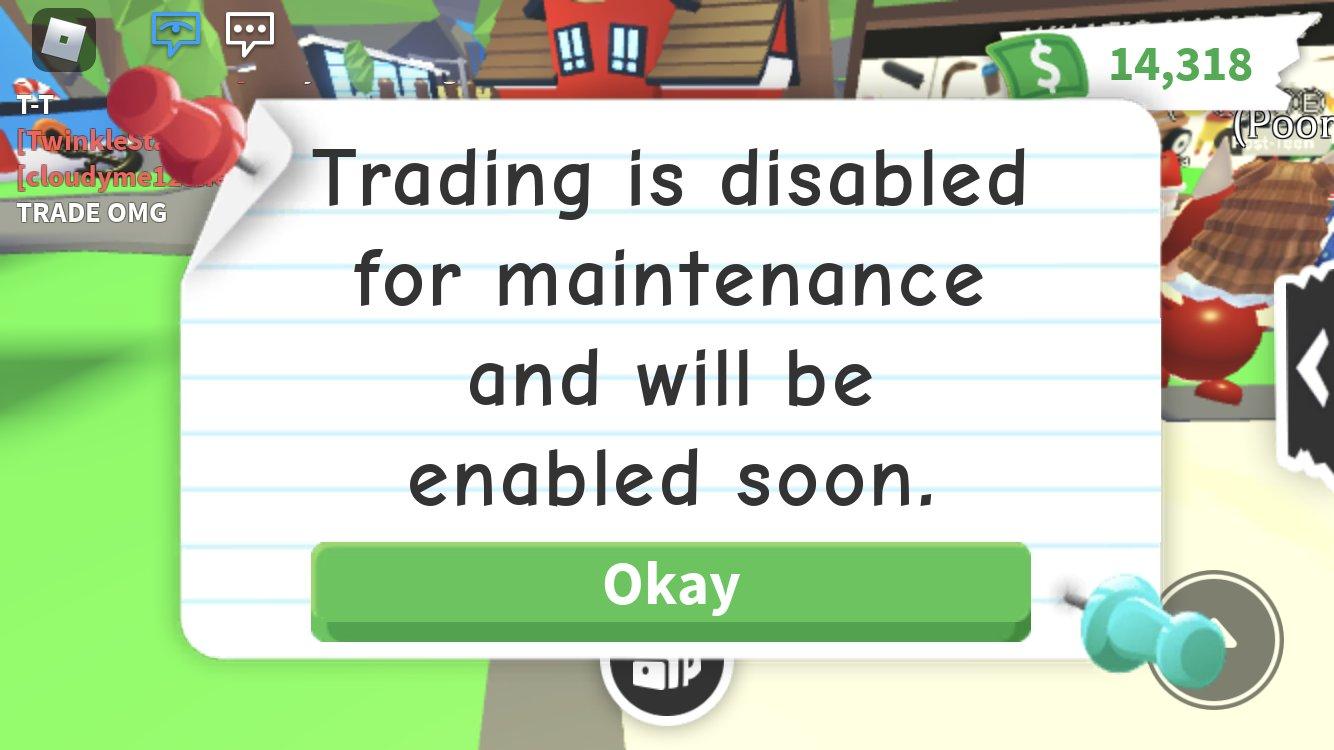 Why Is Trading Disabled In Adopt Me When Will The Bug Be Fixed - roblox limited trading game