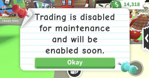 Why Is Trading Disabled In Adopt Me When Will The Bug Be Fixed - how to enable and disable a game in roblox how to get