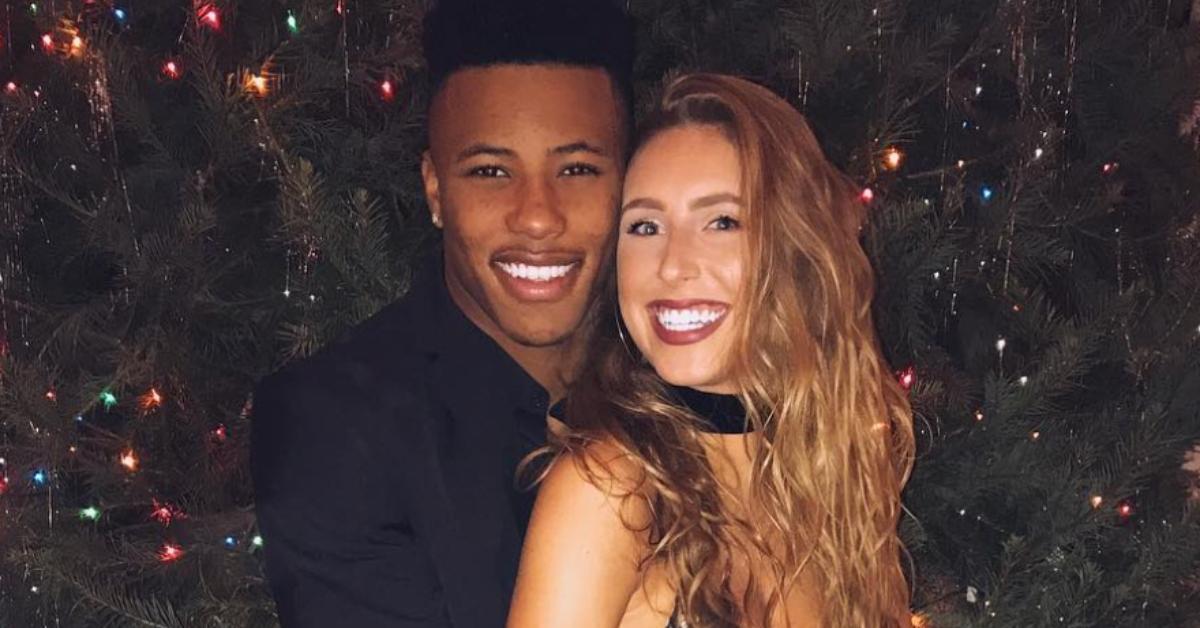 Saquon Barkley with his fiancee, Anna Congdon