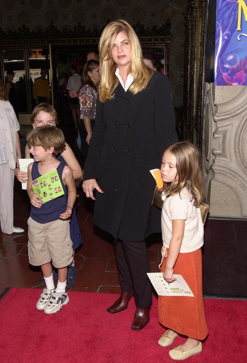 Kirstie Alley and her children at the 2000 premiere of 'The Little Mermaid II: Return to the Sea.'