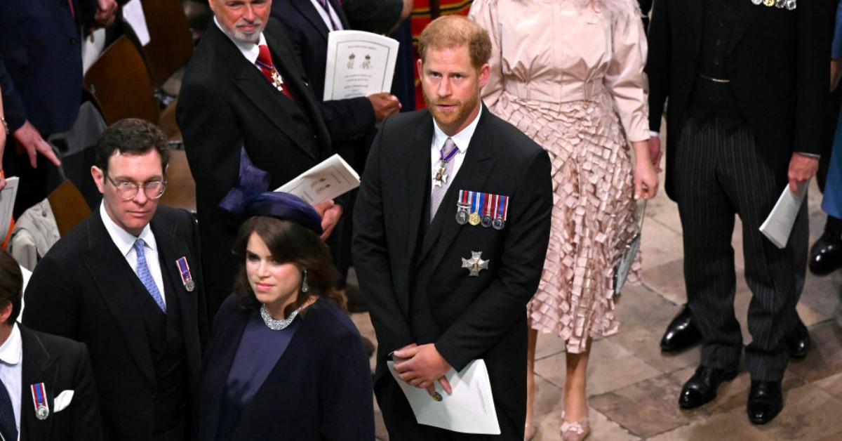 Prince Harry at the Coronation of King Charles III and Queen Camilla on May 06, 2023 in London, England