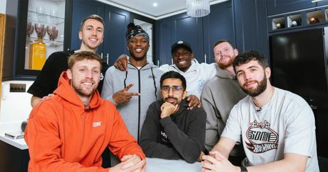 The Sidemen pose together in a kitchen for a Christmas photo.
