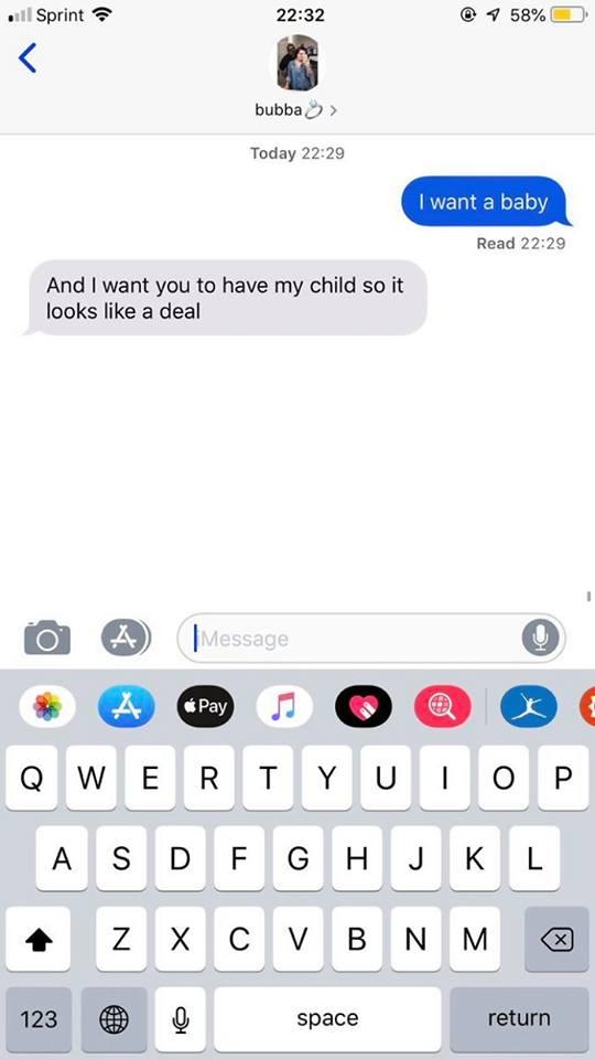 Women Jokingly Text Their Bfs I Want A Baby And Screenshot Their Convos