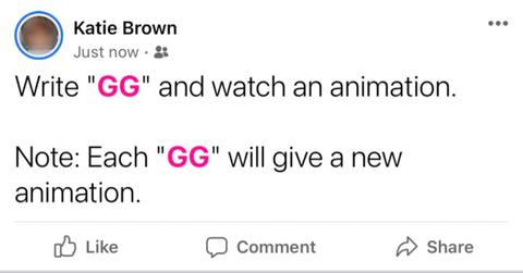 why does gg turn pink on facebook