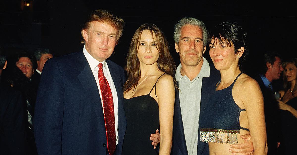 Donald Trump with his wife, Melania, and Jeffrey Epstein and Ghislane Maxwell. 