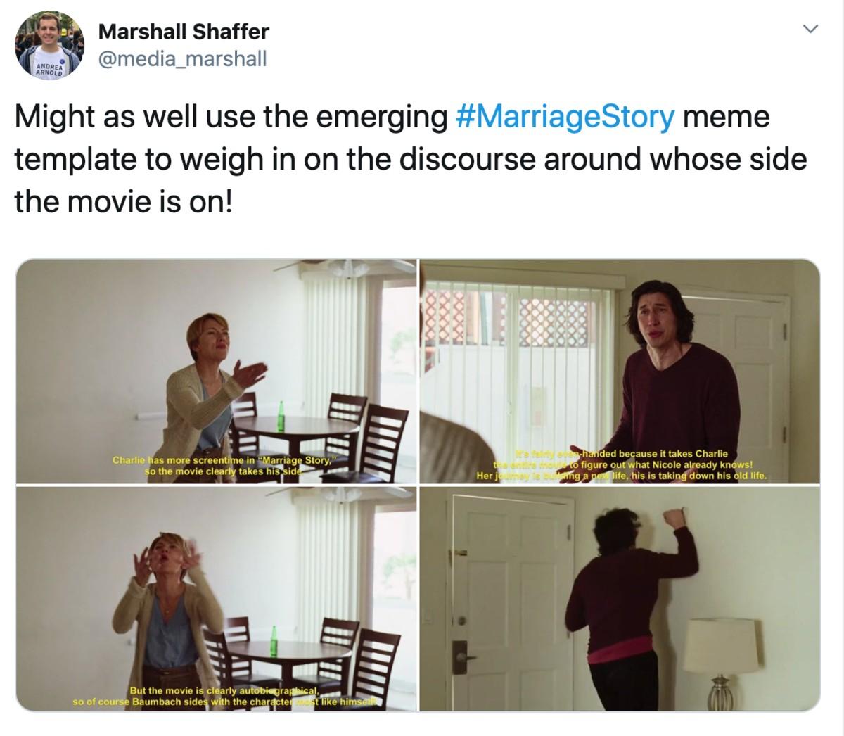 The Marriage Story Memes Offering A New Spin On The Fight Scene