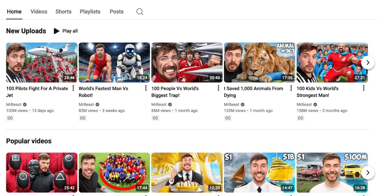 Mr. Beast's video thumnails using AI