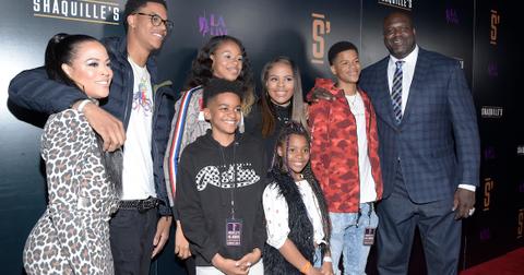 Shaq, his ex-wife, and their children.