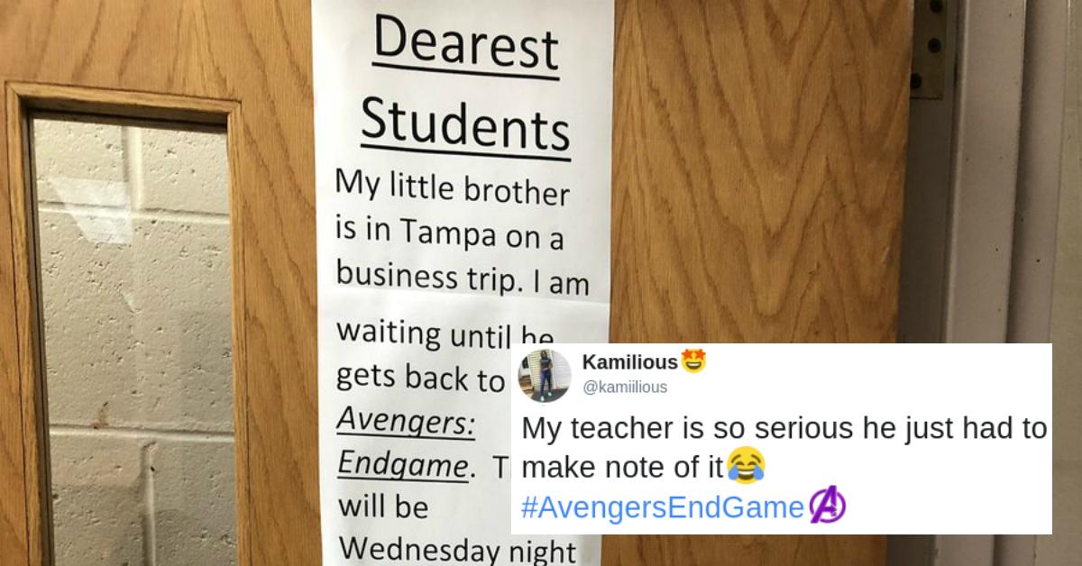 avengers endgame teacher no spoiler cover