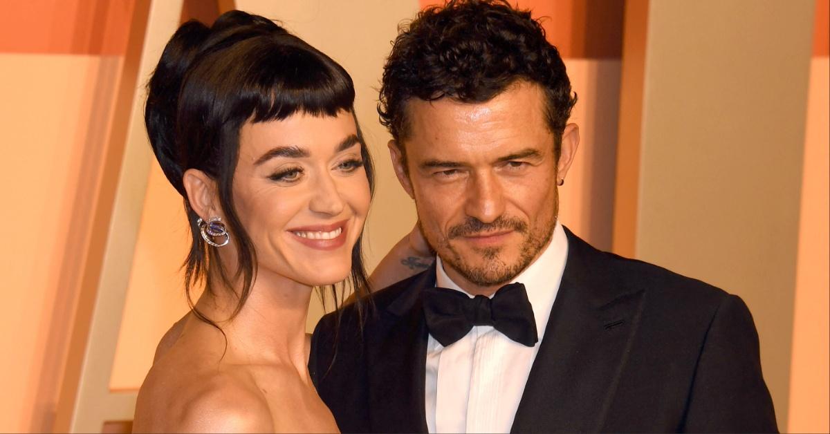 Katy Perry and Orlando Bloom attend the 2025 Vanity Fair Oscar's Party.