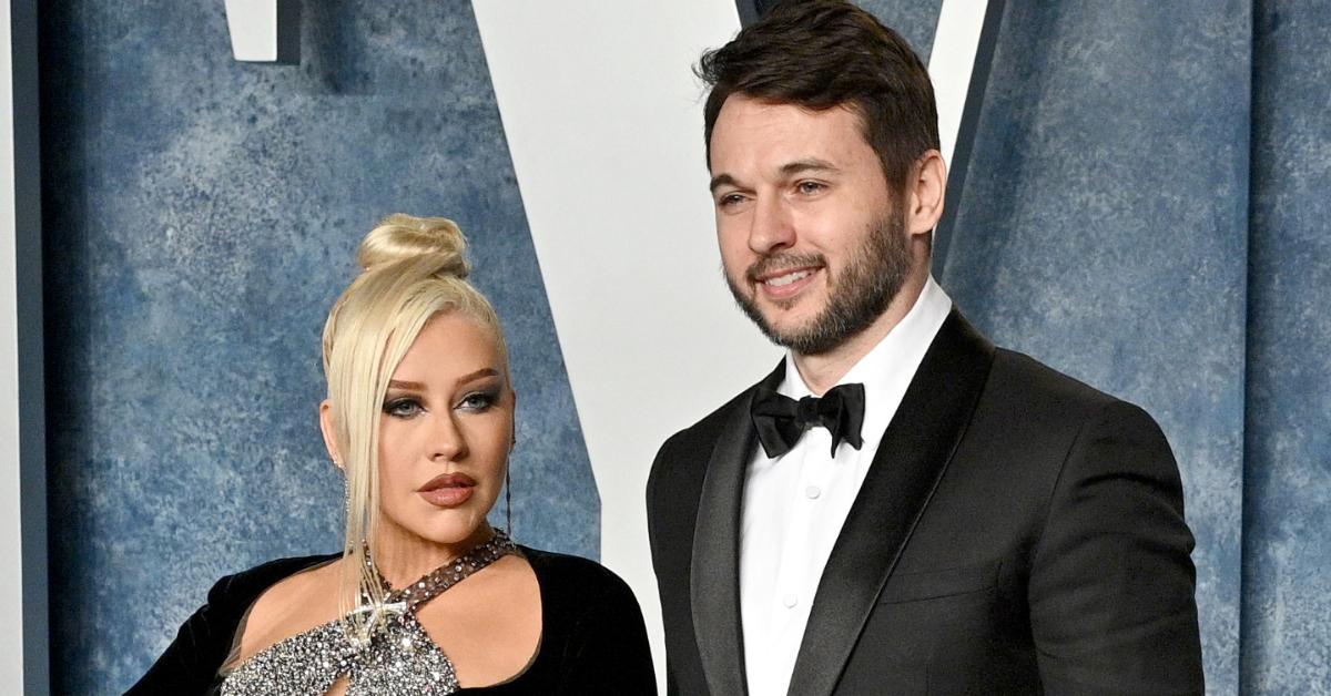 Christina Aguilera and Matthew Rutler attend the 2023 Vanity Fair Oscar Party