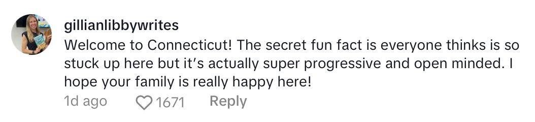 Comment on viral video of Florida mom who was shocked by how different Connecticut schools are.