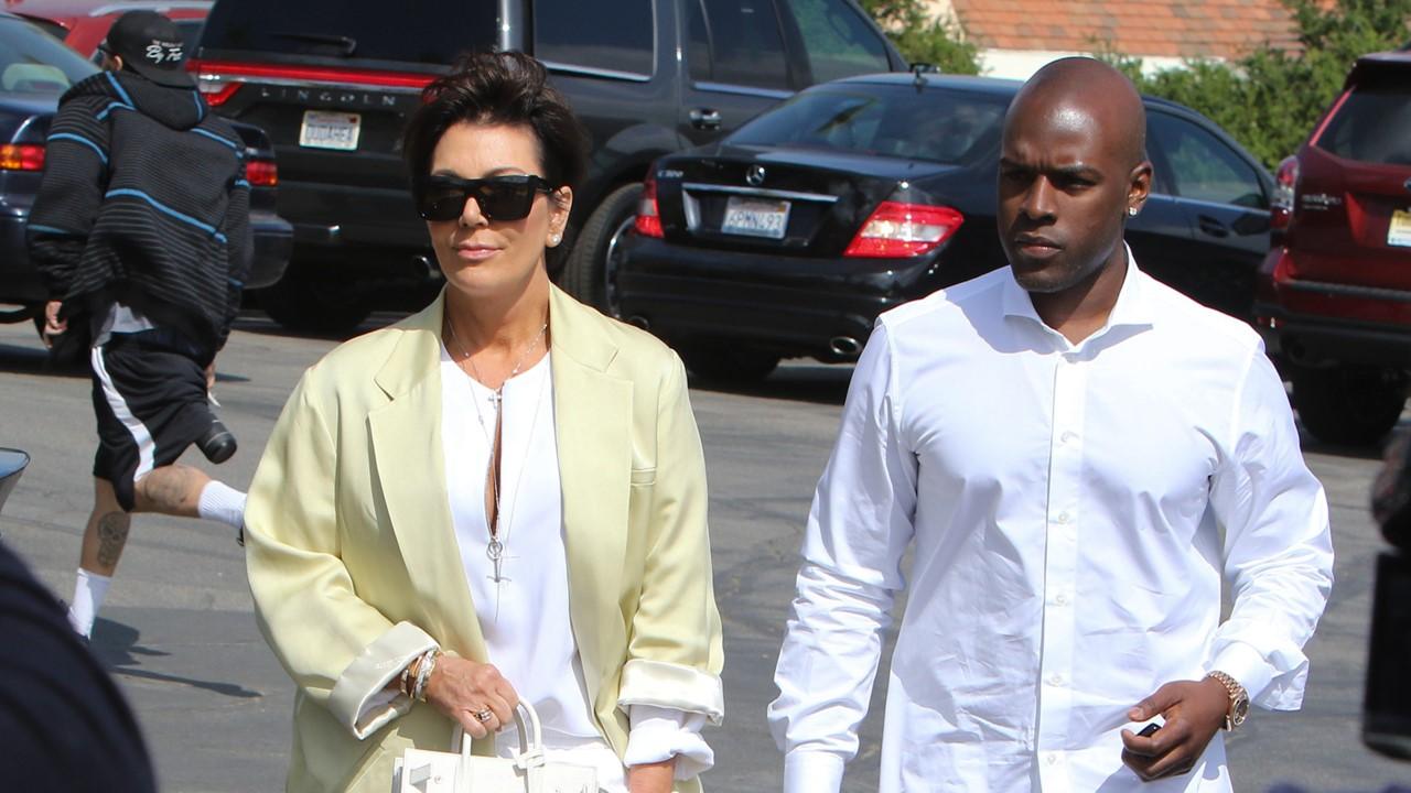 Kris Jenner and Corey Gamble going to church for Easter on April 5, 2015 