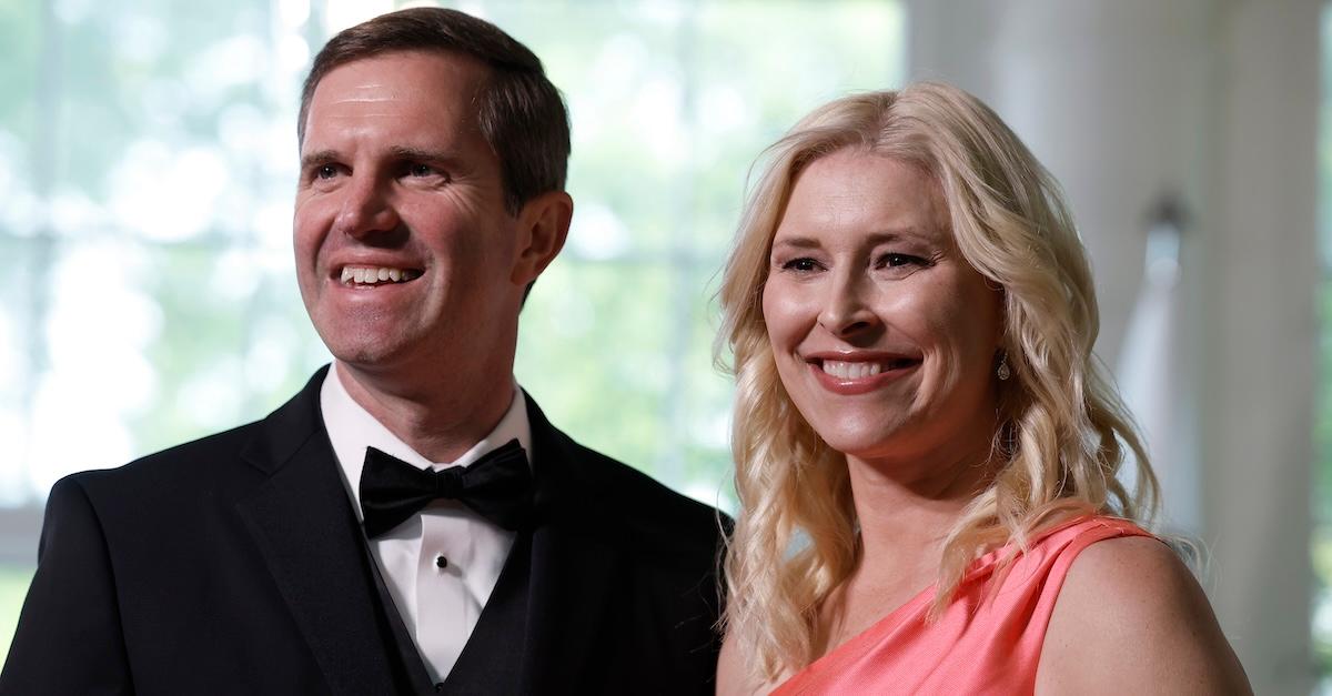 Andy Beshear and wife Britainy