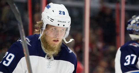 Patrik Laine playing with the Winnipeg Jets in 2018.