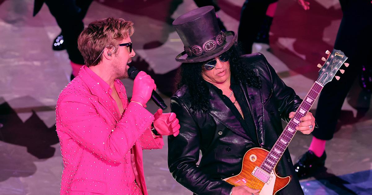 Ryan Gosling and Slash performing "I'm Just Ken" at the 2024 Oscars.