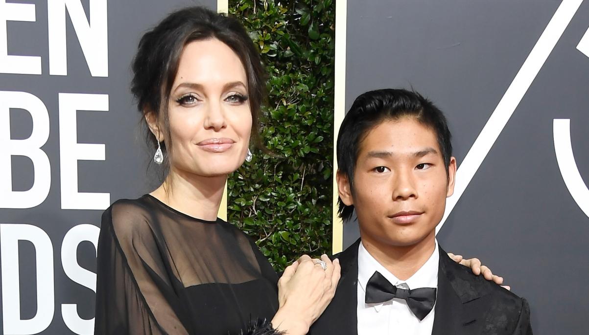Angelina Jolie and Pax Jolie-Pitt in 2018