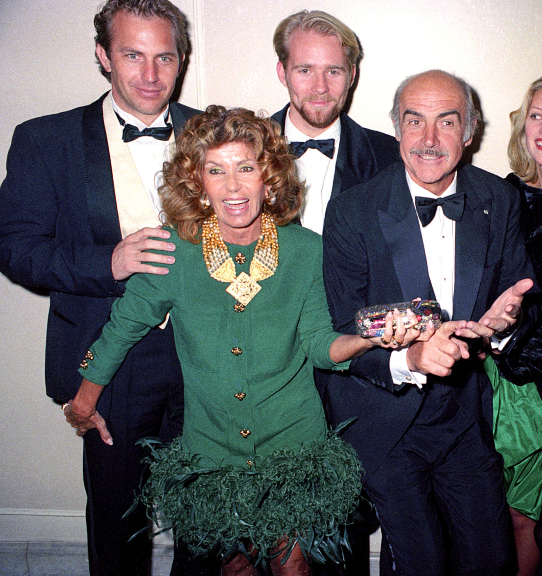 Sean Connery with his wife and one of his children Jason