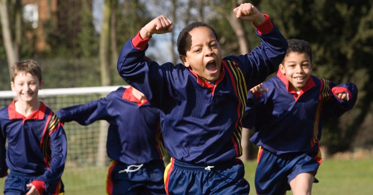 Kids playing sports.