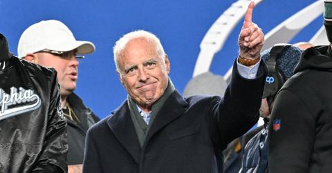 Jeffrey Lurie at the 2025 NFC East championship