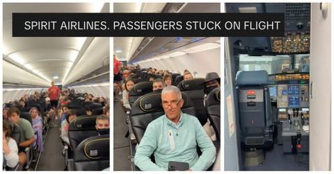 Passengers stuck on a Spirit Airlines flight