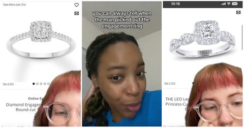 tiktok screenshots engagement rings