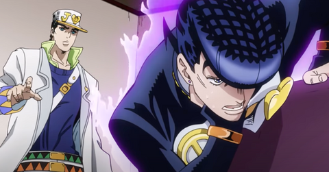 Jotaro Kujo and Josuke Higashikata