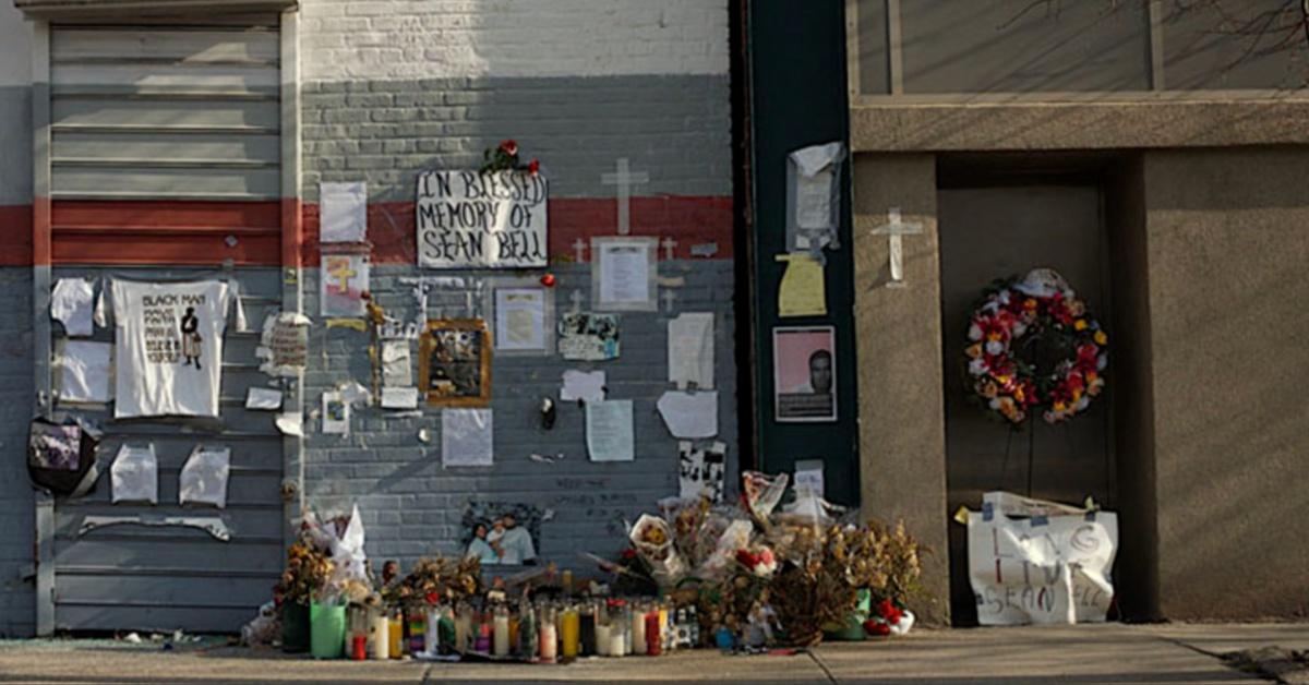 A memorial for Sean Bell in Queens, New York. 