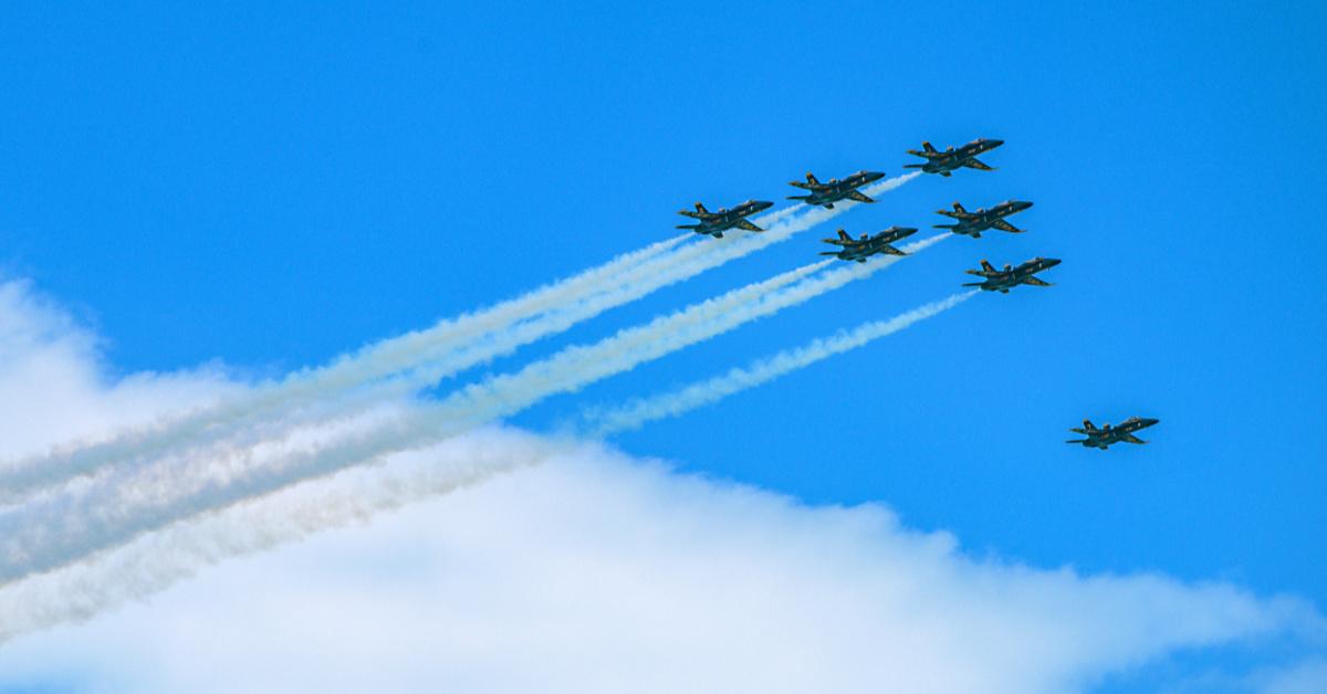 why does one blue angel fly out of formation