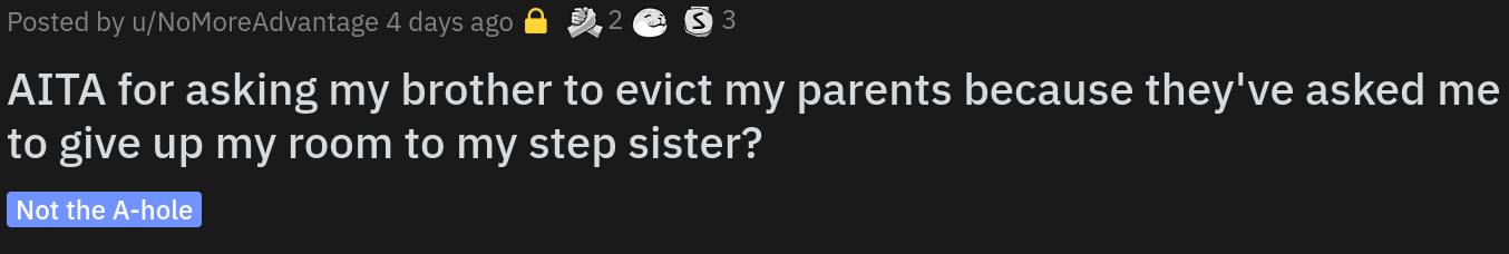 Teen Evicts Parents