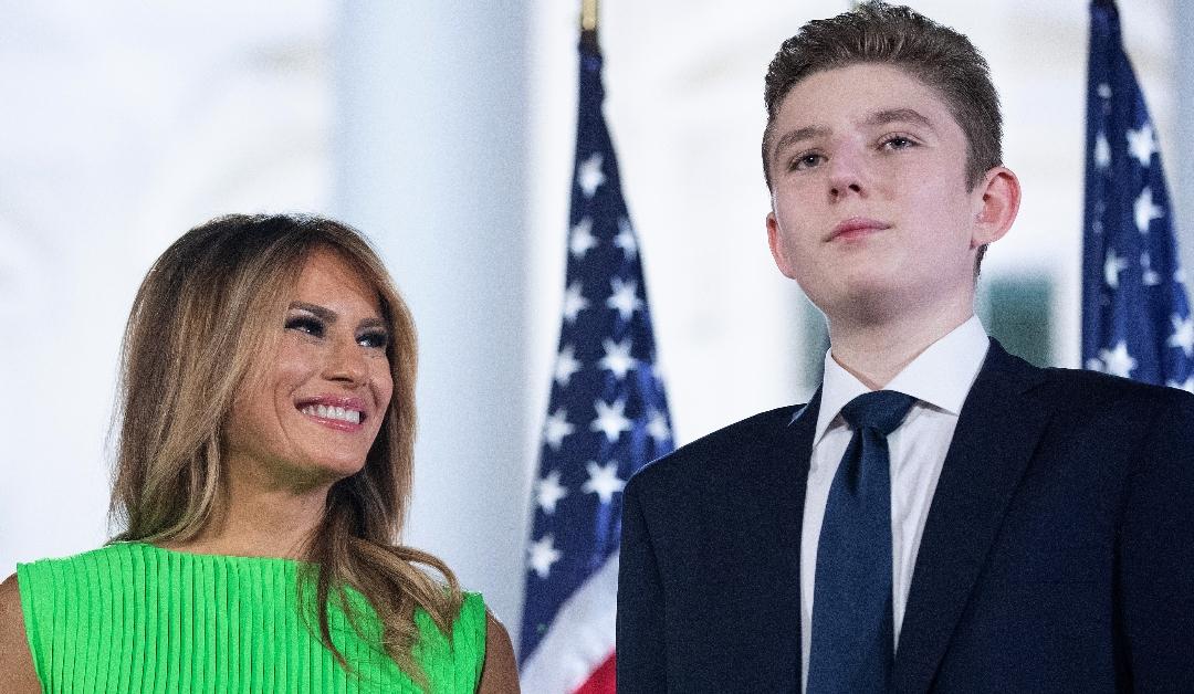 Barron Trump and Melania Trump