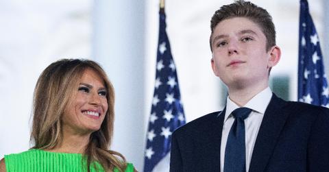 Barron Trump and Melania Trump