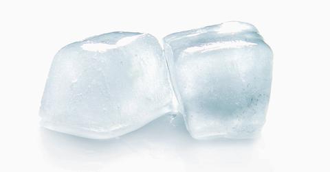 two ice cubes