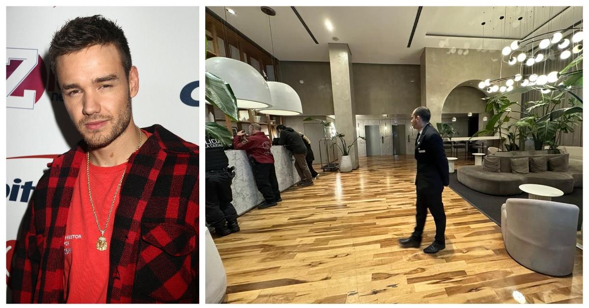 (L-R): Liam Payne in 2017; Lobby of the hotel in Buenos Aires were Liam Payne died