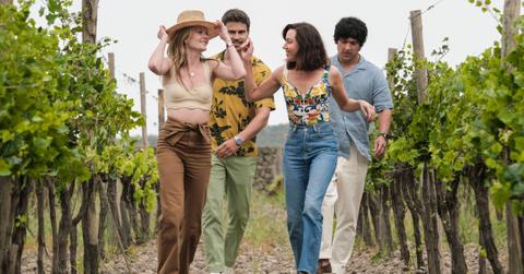 Meghann Fahy, Theo James, Aubrey Plaza, Will Sharpe in 'The White Lotus'