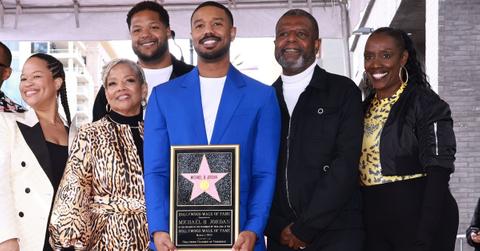 Michael B. Jordan (Center) with his family