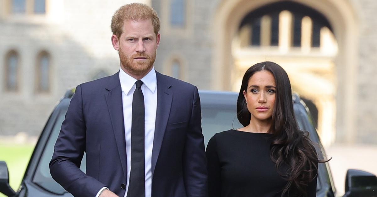 Prince Harry and Meghan Markle attend the funeral of Queen Elizabeth II in September 2022.